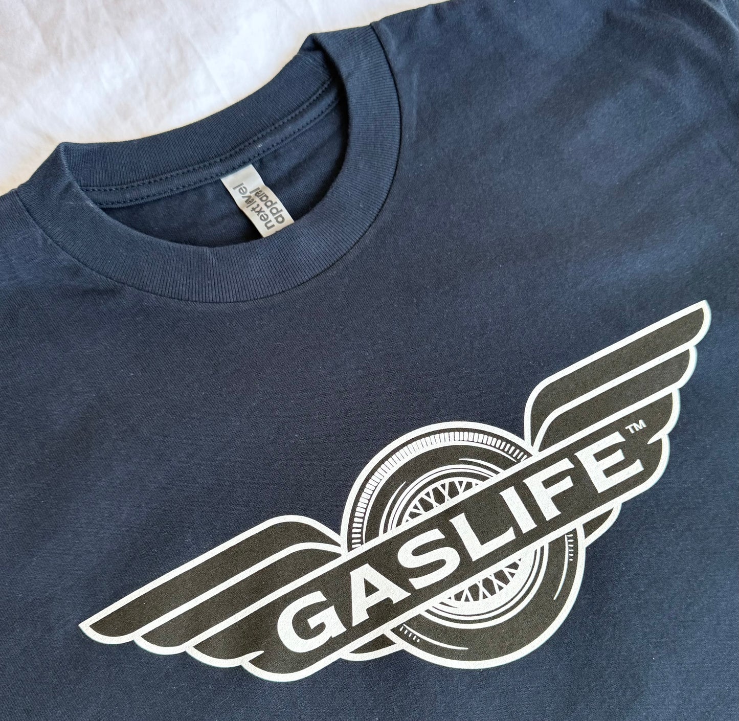 Gas Life® Winged Wheel T-Shirt - Midnight Navy