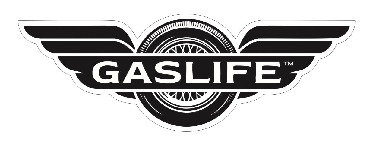 Gas Life® Winged Wheel Sticker - Black