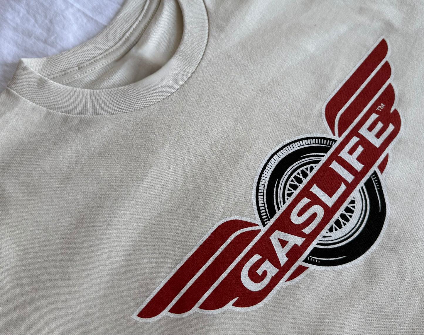 Gas Life® Winged Wheel T-Shirt - Bone