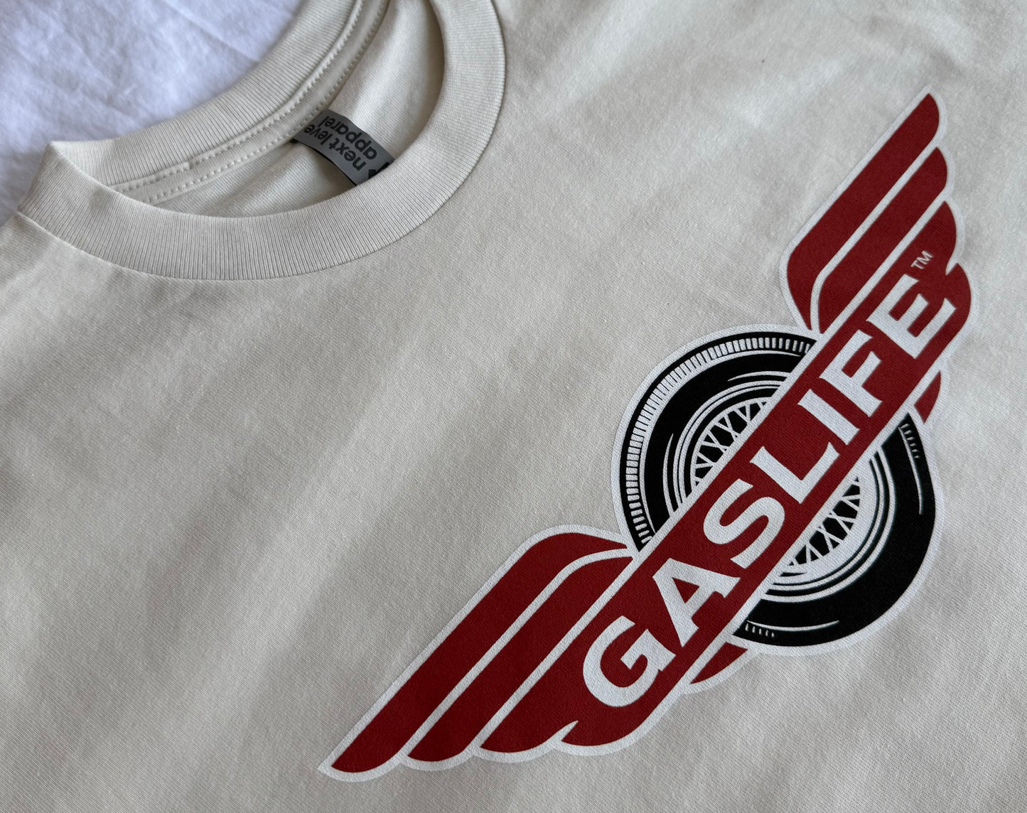 Gas Life® Winged Wheel T-Shirt - Bone