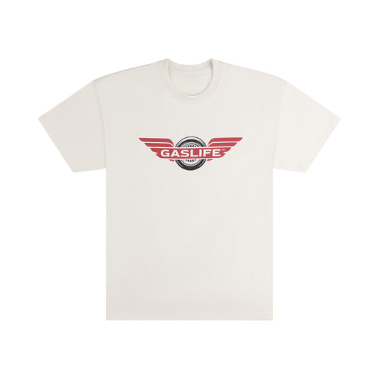 Gas Life® Winged Wheel T-Shirt - Bone