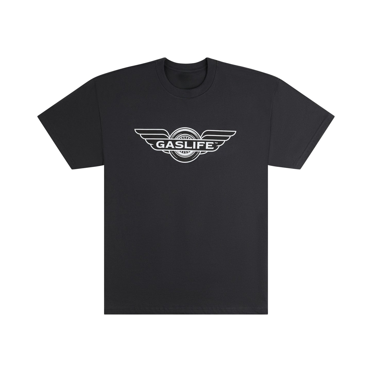Gas Life® Winged Wheel T-Shirt - Graphite Black