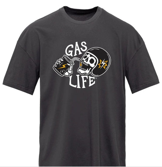 Gas Life® Shop Time T-Shirt - Graphite Black