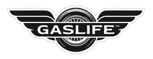 Gas Life® Winged Wheel Sticker - Black