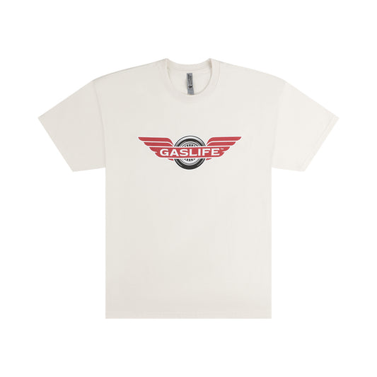 Gas Life® Winged Wheel T-Shirt - Bone